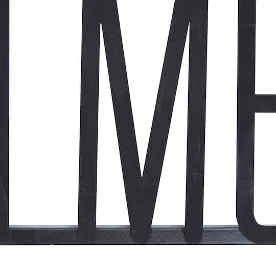 46" Black Coffee Time Iron Wall Sign
